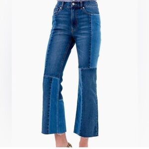 La Vie Rebecca Taylor Patched Flare Jeans | Size 25